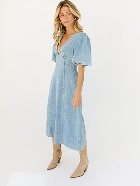 Zoco Women’s Denim Dress - Blue Demim size  NWT